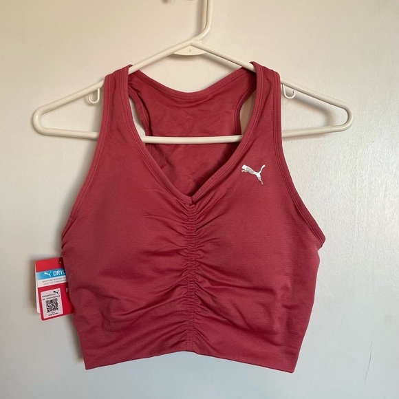 Puma Other - Puma Ruched Crop Padded Sports Bra - Size L